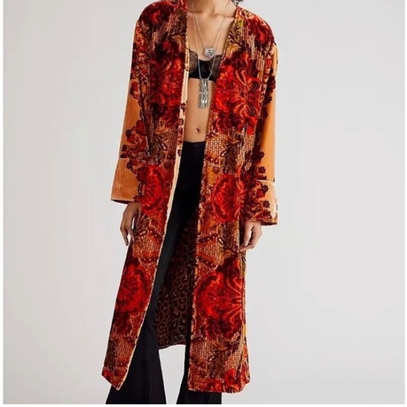 Free People Sweaters - Free People Mirabelle Velvet Duster Cardigan
